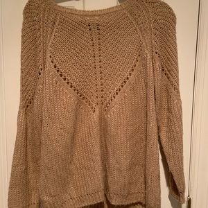 Sferra Tan open knit sweater